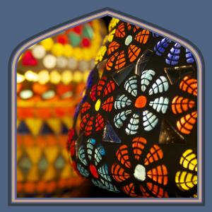 Glass mosaic lamps